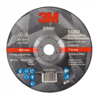 3M™ Silver Зачистной Круг, T27, 180 мм х 7 мм х 22 мм, 51750, 10 шт./уп.