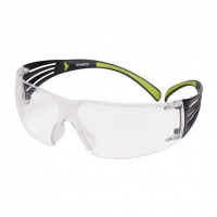 Защитные открытые очки 3M™ SecureFit™ 400, черная/зеленая оправа, устойчивое к царапинам и запотеванию покрытие, прозрачные линзы, SF401AS/AF-EU, 20 шт. в коробке