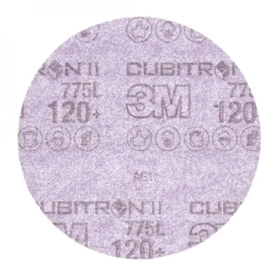 3M™ Cubitron™ II Hookit™ 775L Шлифовальный Круг, 120+, 125 мм, без отв., № 86819, 50 шт./уп.
