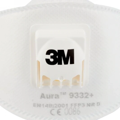 Респиратор для защиты от твердых частиц 3M™ Aura™, FFP3, с клапаном, 9332+